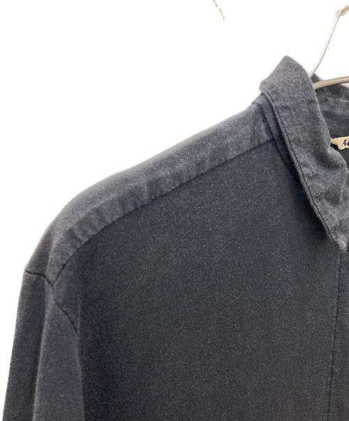 AURALEE（オーラリー）AURALEE (オーラリー) HIGH GAUGE DOUBLE CLOTH LONG SHIRTS ブラックの古着・服飾アイテム
