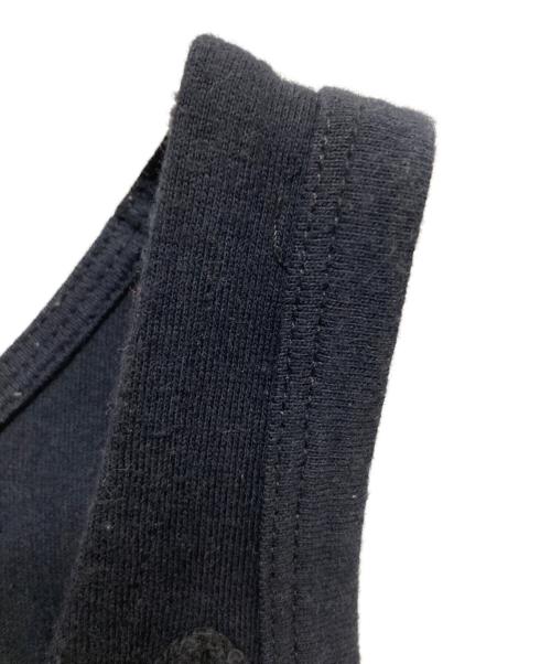 DRIES VAN NOTEN（ドリスヴァンノッテン）DRIES VAN NOTEN (ドリスヴァンノッテン) クロシェレースノースリーブタンクトップ ネイビー サイズ:Sの古着・服飾アイテム