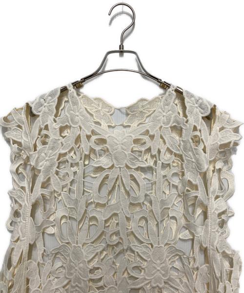 ANDREA&CO（アンドレアアンドコー）ANDREA&CO (アンドレアアンドコー) レースレイヤードワンピース アイボリー サイズ:FREEの古着・服飾アイテム