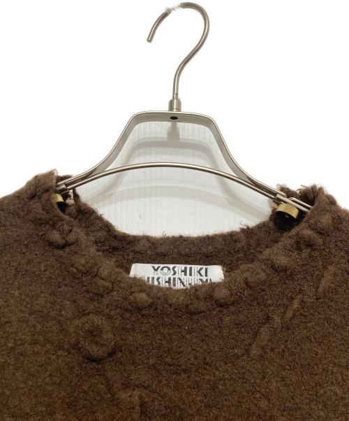yoshiki hishinuma（ヨシキ・ヒシヌマ）yoshiki hishinuma (ヨシキ・ヒシヌマ) ウールニット ブラウン サイズ:1の古着・服飾アイテム