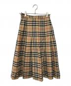 Burberry'sバーバリーズ）の古着「ノヴァチェック柄スカート」｜ベージュ