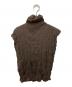 ISSEY MIYAKE (イッセイミヤケ) シワ加工ノースリーブタートルネックカットソー ブラウン サイズ:Ｍ：12000円
