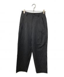 ISSEY MIYAKE（イッセイミヤケ）の古着「90sストライプパンツ」｜グレー×ブラック