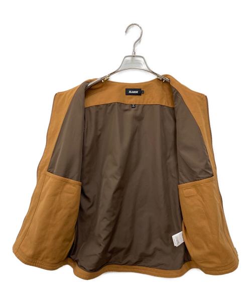 X-LARGE（エクストララージ）X-LARGE (エクストララージ) SHIRT KING WORK VEST ブラウン サイズ:Lの古着・服飾アイテム