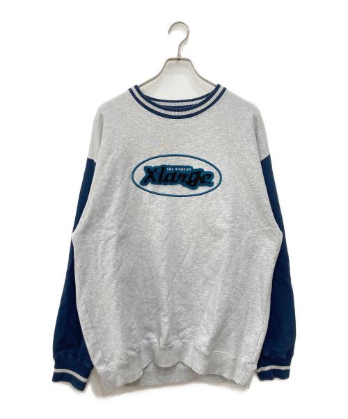 X-LARGE（エクストララージ）X-LARGE (エクストララージ) RETRO CREW NECK SWEAT グレー サイズ:Ｌの古着・服飾アイテム