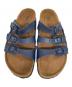 中古・古着 BIRKENSTOCK (ビルケンシュトック) FLORIDA レザーサンダル ネイビー サイズ:24：6000円