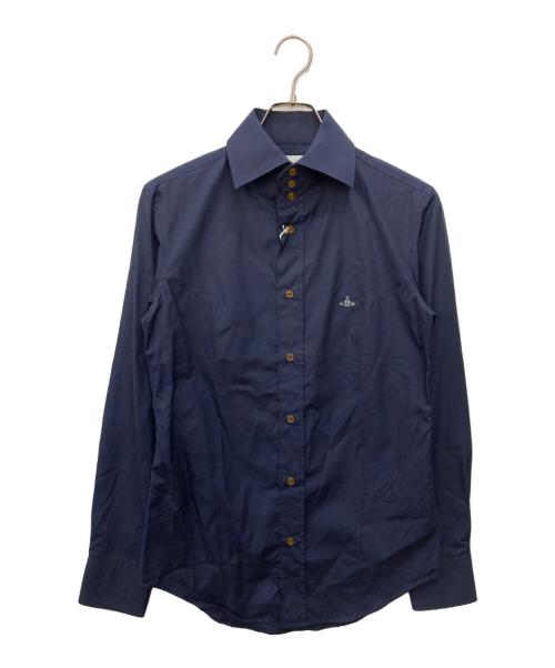 Vivienne Westwood man（ヴィヴィアン ウェストウッド マン）Vivienne Westwood man (ヴィヴィアン ウェストウッド マン) 長袖シャツ ネイビー サイズ:44 未使用品の古着・服飾アイテム