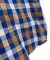 中古・古着 Vivienne Westwood man (ヴィヴィアン ウェストウッド マン) オーブ刺繍変形襟チェックシャツ ブルー サイズ:44：8000円