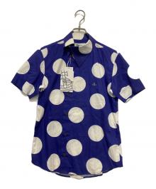 Vivienne Westwood man（ヴィヴィアン ウェストウッド マン）の古着「ドット柄オーブShirt」｜ブルー×ホワイト
