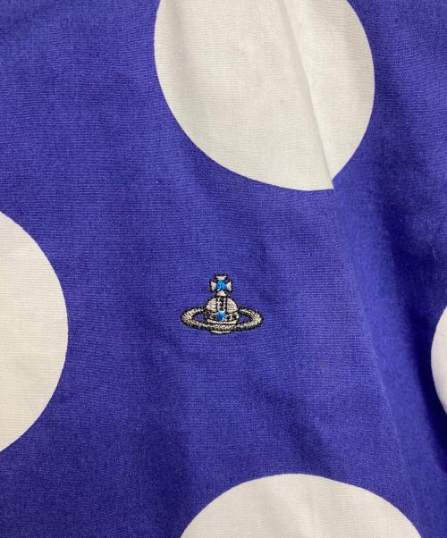 Vivienne Westwood man（ヴィヴィアン ウェストウッド マン）Vivienne Westwood man (ヴィヴィアン ウェストウッド マン) ドット柄オーブShirt ブルー×ホワイト サイズ:44 未使用品の古着・服飾アイテム