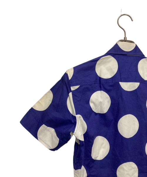 Vivienne Westwood man（ヴィヴィアン ウェストウッド マン）Vivienne Westwood man (ヴィヴィアン ウェストウッド マン) ドット柄オーブShirt ブルー×ホワイト サイズ:44 未使用品の古着・服飾アイテム