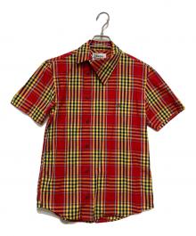 Vivienne Westwood man（ヴィヴィアン ウェストウッド マン）の古着「半袖オーブチェックシャツ」｜レッド
