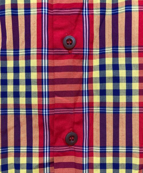 Vivienne Westwood man（ヴィヴィアン ウェストウッド マン）Vivienne Westwood man (ヴィヴィアン ウェストウッド マン) 半袖オーブチェックシャツ レッド サイズ:44の古着・服飾アイテム