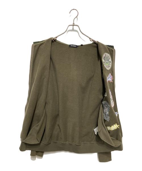 X-LARGE（エクストララージ）X-LARGE (エクストララージ) MULTI LOGO ZIP UP HOODED SWEATSHIRT グリーン サイズ:Mの古着・服飾アイテム