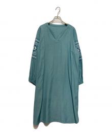 Leilian（レリアン）の古着「刺繍チュニック」｜グリーン