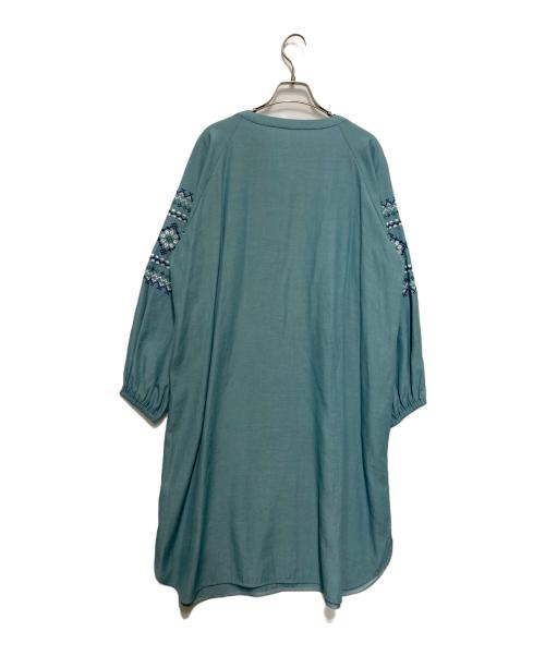 Leilian（レリアン）LEILIAN (レリアン) 刺繍チュニック グリーン サイズ:表記なしの古着・服飾アイテム