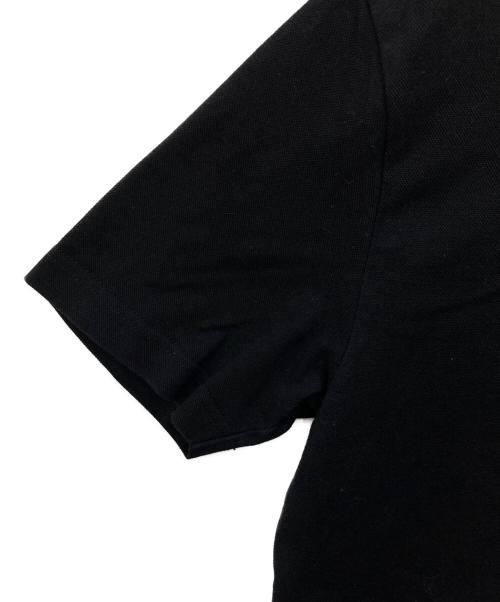 BURBERRY BLACK LABEL（バーバリーブラックレーベル）BURBERRY BLACK LABEL (バーバリーブラックレーベル) 布帛ライン半袖刺繍ポロシャツ ブラック サイズ:3の古着・服飾アイテム