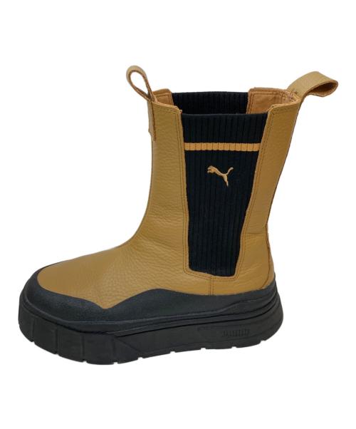 PUMA（プーマ）PUMA (プーマ) WNS MAIZE STACK CHELSEA CASUAL BOOTS ベージュ サイズ:25の古着・服飾アイテム