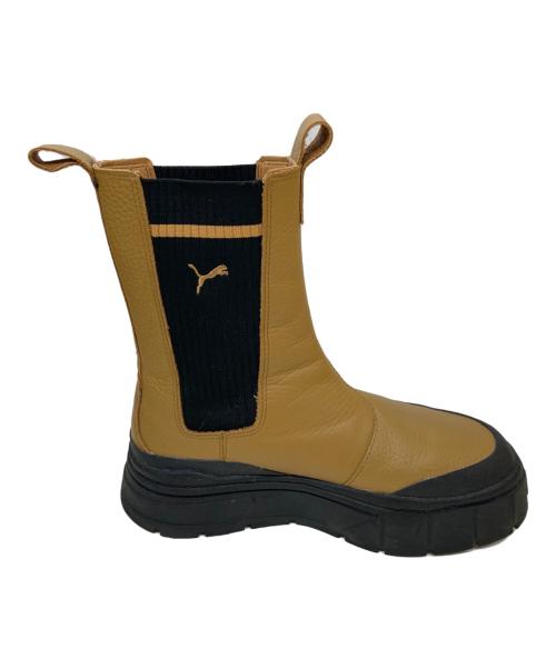 PUMA（プーマ）PUMA (プーマ) WNS MAIZE STACK CHELSEA CASUAL BOOTS ベージュ サイズ:25の古着・服飾アイテム