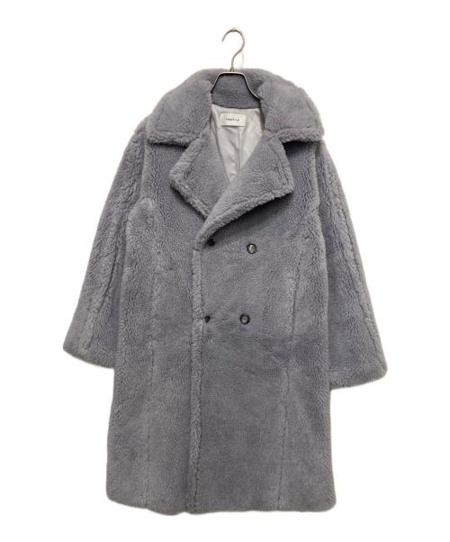 FRAY ID（フレイ アイディー）FRAY ID (フレイ アイディー) プードルボアロングコート ライトグレー サイズ:	SIZE 0の古着・服飾アイテム