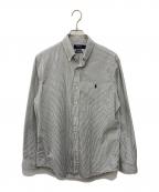POLO RALPH LAURENポロ・ラルフローレン）の古着「BD PPC-LONG SLEEVE SPORT SHIRT」｜ホワイト×グレー