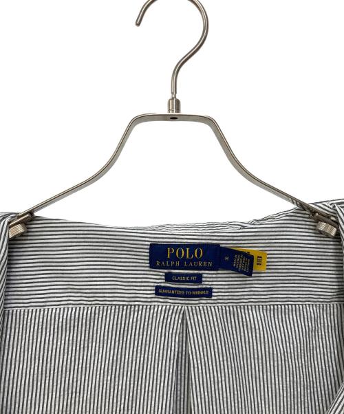 POLO RALPH LAUREN（ポロ・ラルフローレン）POLO RALPH LAUREN (ポロ・ラルフローレン) BD PPC-LONG SLEEVE SPORT SHIRT ホワイト×グレー サイズ:Mの古着・服飾アイテム