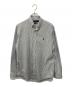 POLO RALPH LAUREN（ポロ・ラルフローレン）の古着「BD PPC-LONG SLEEVE SPORT SHIRT」｜ホワイト×グレー