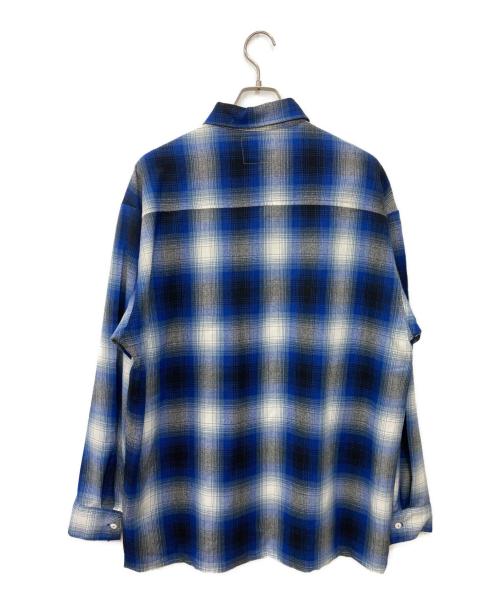 MISTER X（ミスターエックス）MISTER X (ミスターエックス) オンブレチェックシャツ ブルー サイズ:LARGE 未使用品の古着・服飾アイテム