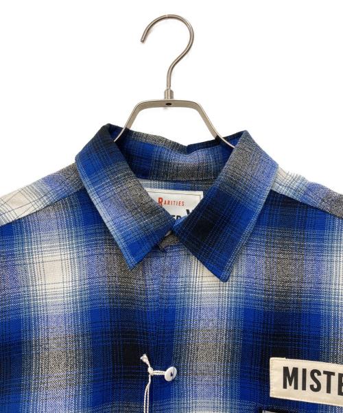 MISTER X（ミスターエックス）MISTER X (ミスターエックス) オンブレチェックシャツ ブルー サイズ:LARGE 未使用品の古着・服飾アイテム