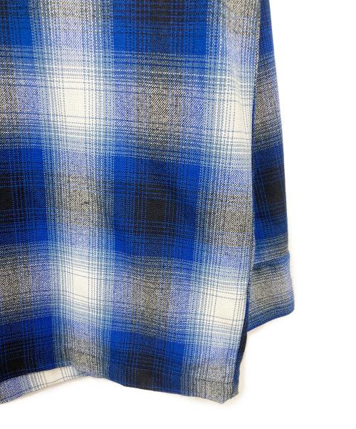 MISTER X（ミスターエックス）MISTER X (ミスターエックス) オンブレチェックシャツ ブルー サイズ:LARGE 未使用品の古着・服飾アイテム