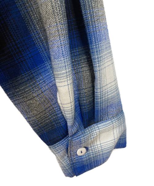 MISTER X（ミスターエックス）MISTER X (ミスターエックス) オンブレチェックシャツ ブルー サイズ:LARGE 未使用品の古着・服飾アイテム