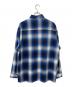 MISTER X (ミスターエックス) オンブレチェックシャツ ブルー サイズ:LARGE 未使用品：6000円