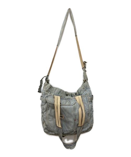 RRL（ダブルアールエル）RRL (ダブルアールエル) 2WAYバッグ ホワイト×ブルーの古着・服飾アイテム