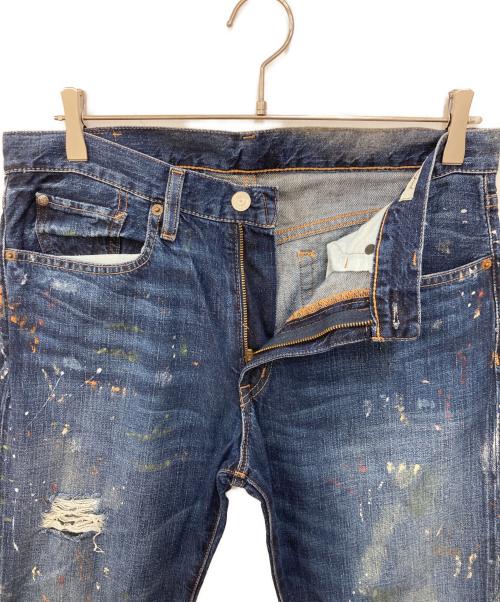 Denim & Supply Ralph Lauren（デニム＆サプライ ラルフローレン）Denim & Supply Ralph Lauren (デニム＆サプライ ラルフローレン) ペンキダメージ加工デニムパンツ インディゴ サイズ:W28の古着・服飾アイテム