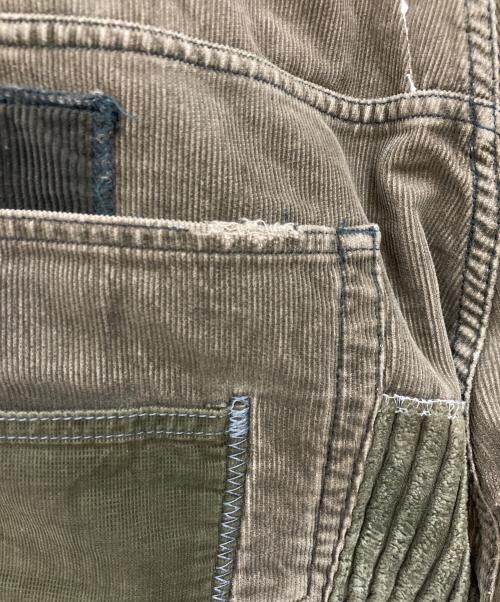 whiz limited（ウィズリミテッド）whiz limited (ウィズリミテッド) パッチワークコーデュロイパンツ オリーブ サイズ:Ｌの古着・服飾アイテム