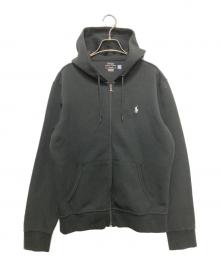 POLO RALPH LAUREN（ポロ・ラルフローレン）の古着「ポニー刺繍ジップアップパーカー」｜ブラック