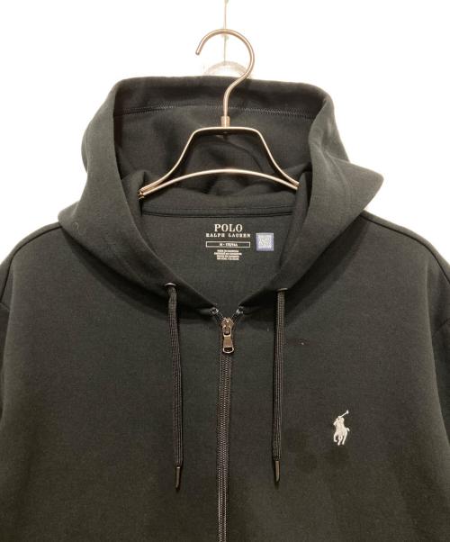POLO RALPH LAUREN（ポロ・ラルフローレン）POLO RALPH LAUREN (ポロ・ラルフローレン) ポニー刺繍ジップアップパーカー ブラック サイズ:Mの古着・服飾アイテム