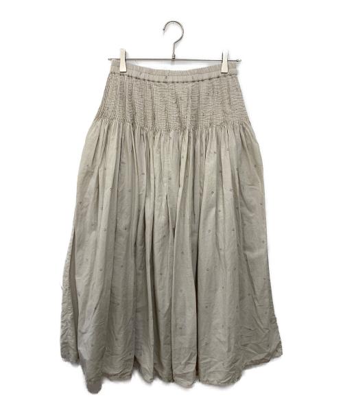 maison de soil（メゾンドソイル）maison de soil (メゾンドソイル) ピンタックスカート ベージュ サイズ:SIZE 2の古着・服飾アイテム