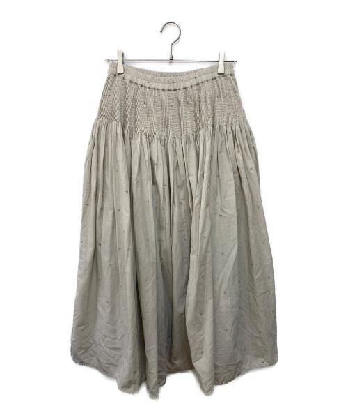 maison de soil（メゾンドソイル）maison de soil (メゾンドソイル) ピンタックスカート ベージュ サイズ:SIZE 2の古着・服飾アイテム