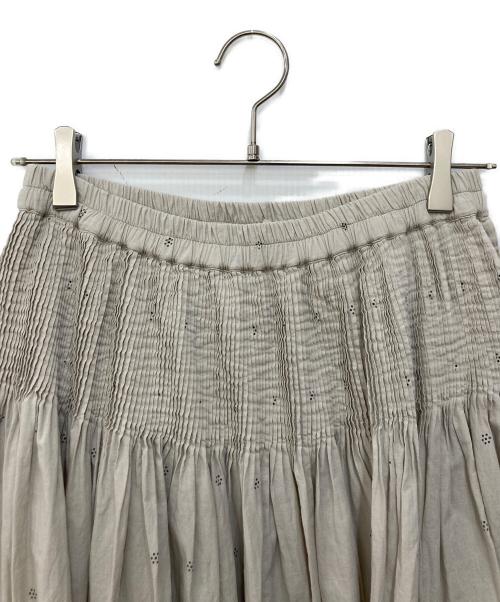 maison de soil（メゾンドソイル）maison de soil (メゾンドソイル) ピンタックスカート ベージュ サイズ:SIZE 2の古着・服飾アイテム