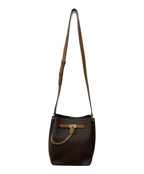 MICHAEL KORS（マイケルコース）MICHAEL KORS (マイケルコース) HAMILTON LEGACY MEDIUM LOGO MESSENGER BAG ブラウンの古着・服飾アイテム
