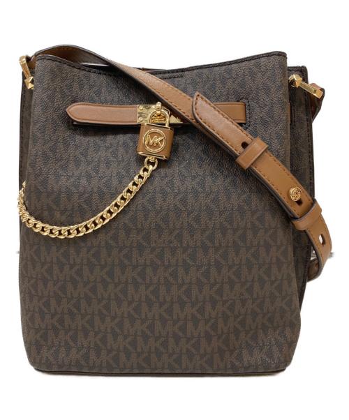 MICHAEL KORS（マイケルコース）MICHAEL KORS (マイケルコース) HAMILTON LEGACY MEDIUM LOGO MESSENGER BAG ブラウンの古着・服飾アイテム