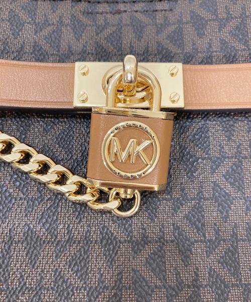 MICHAEL KORS（マイケルコース）MICHAEL KORS (マイケルコース) HAMILTON LEGACY MEDIUM LOGO MESSENGER BAG ブラウンの古着・服飾アイテム