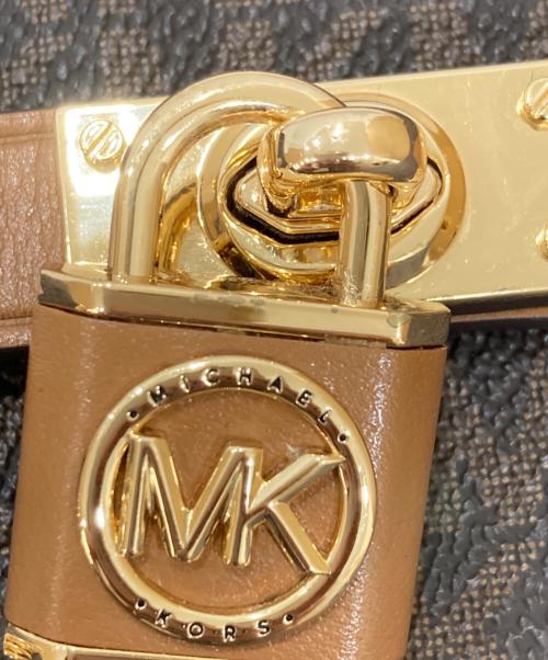 MICHAEL KORS（マイケルコース）MICHAEL KORS (マイケルコース) HAMILTON LEGACY MEDIUM LOGO MESSENGER BAG ブラウンの古着・服飾アイテム