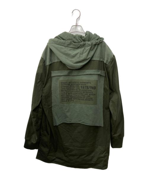 DIESEL（ディーゼル）DIESEL (ディーゼル) フーデッドジャケット グリーン サイズ:XLの古着・服飾アイテム