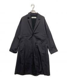 GALERIE VIE（ギャルリーヴィー）の古着「コットンシルクタイプライター チェスターコート」｜ネイビー