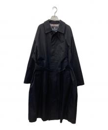 Aquascutum×O CITYSHOP（アクアスキュータム）の古着「別注 “O” OVERSIZED コート」｜ブラック