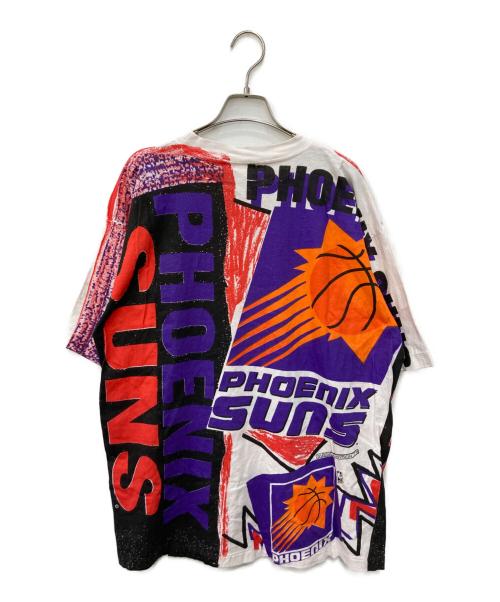 Magic Johnson Ts（マジックジョンソン Ts）Magic Johnson Ts (マジックジョンソン Ts) 総柄tシャツ ホワイト サイズ:Ｌの古着・服飾アイテム