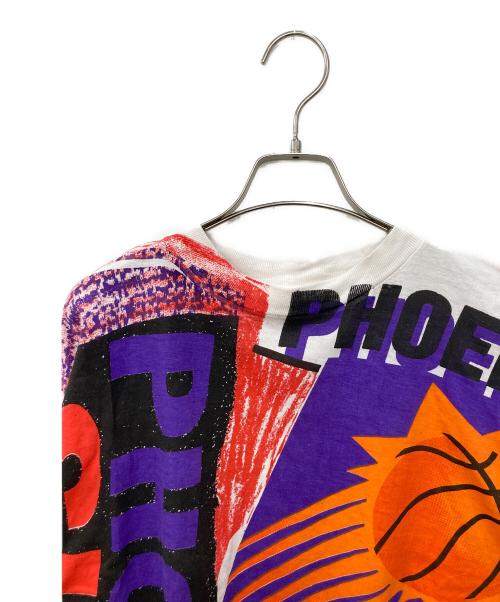 Magic Johnson Ts（マジックジョンソン Ts）Magic Johnson Ts (マジックジョンソン Ts) 総柄tシャツ ホワイト サイズ:Ｌの古着・服飾アイテム