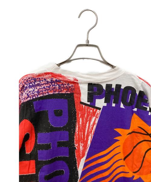 Magic Johnson Ts（マジックジョンソン Ts）Magic Johnson Ts (マジックジョンソン Ts) 総柄tシャツ ホワイト サイズ:Ｌの古着・服飾アイテム